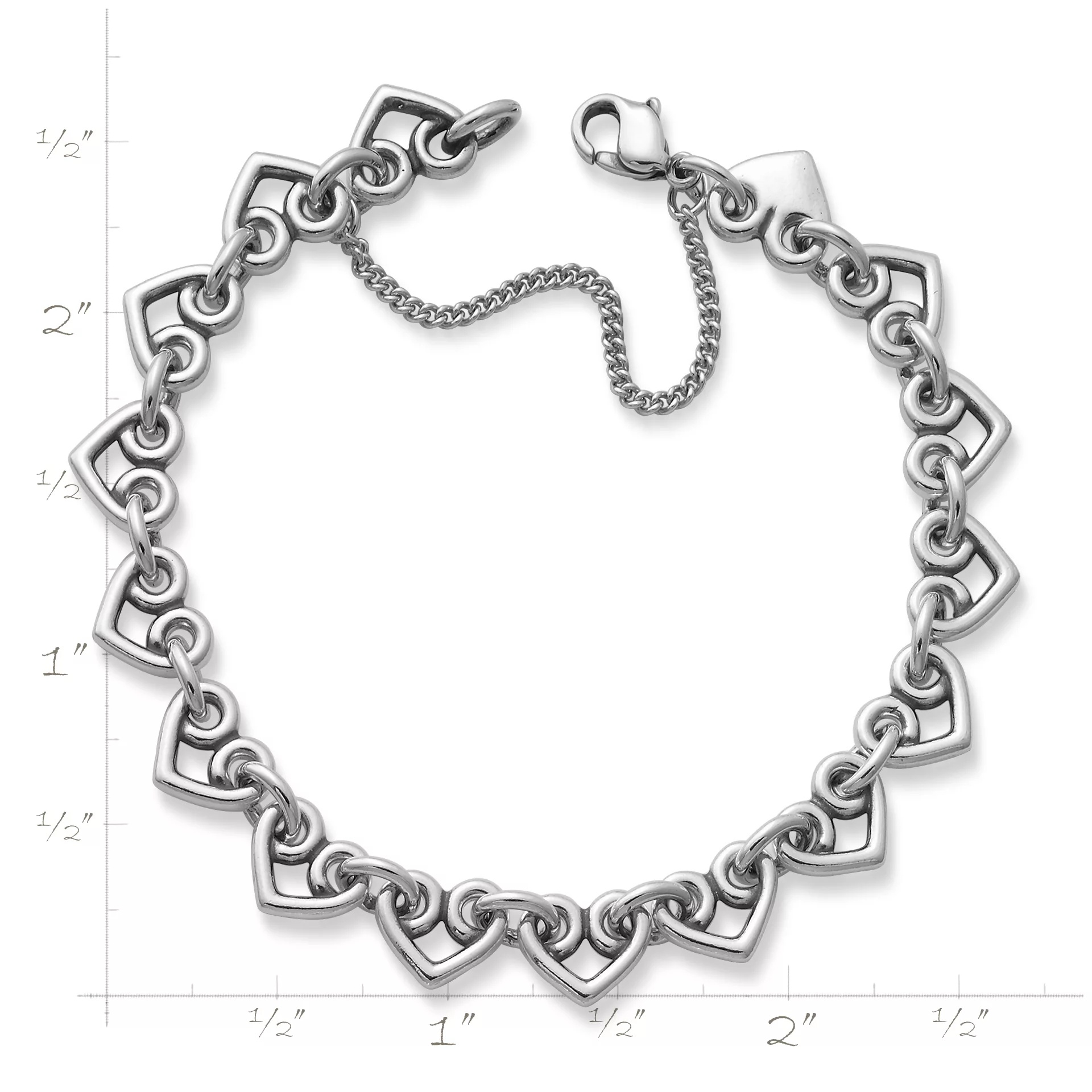 Heart Link Charm Bracelet - Image 2