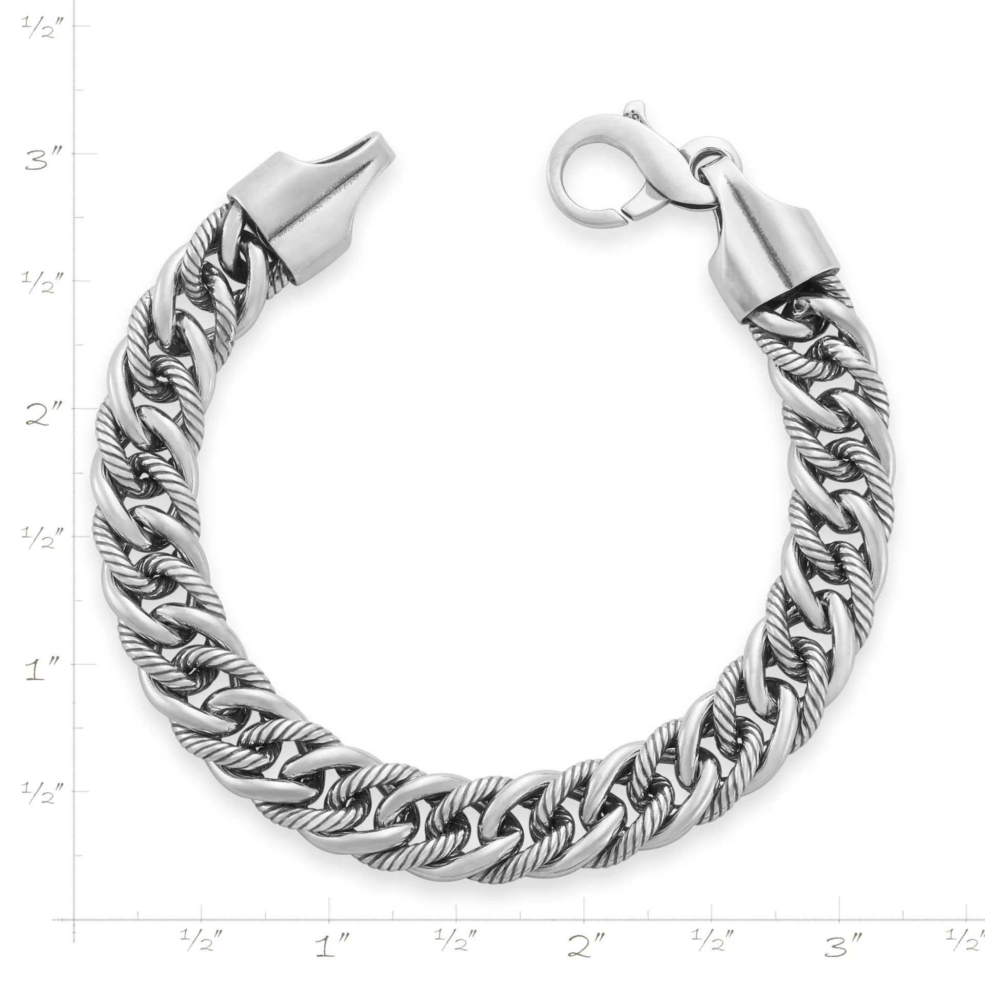 Bold Twisted Link Curb Bracelet - Image 4