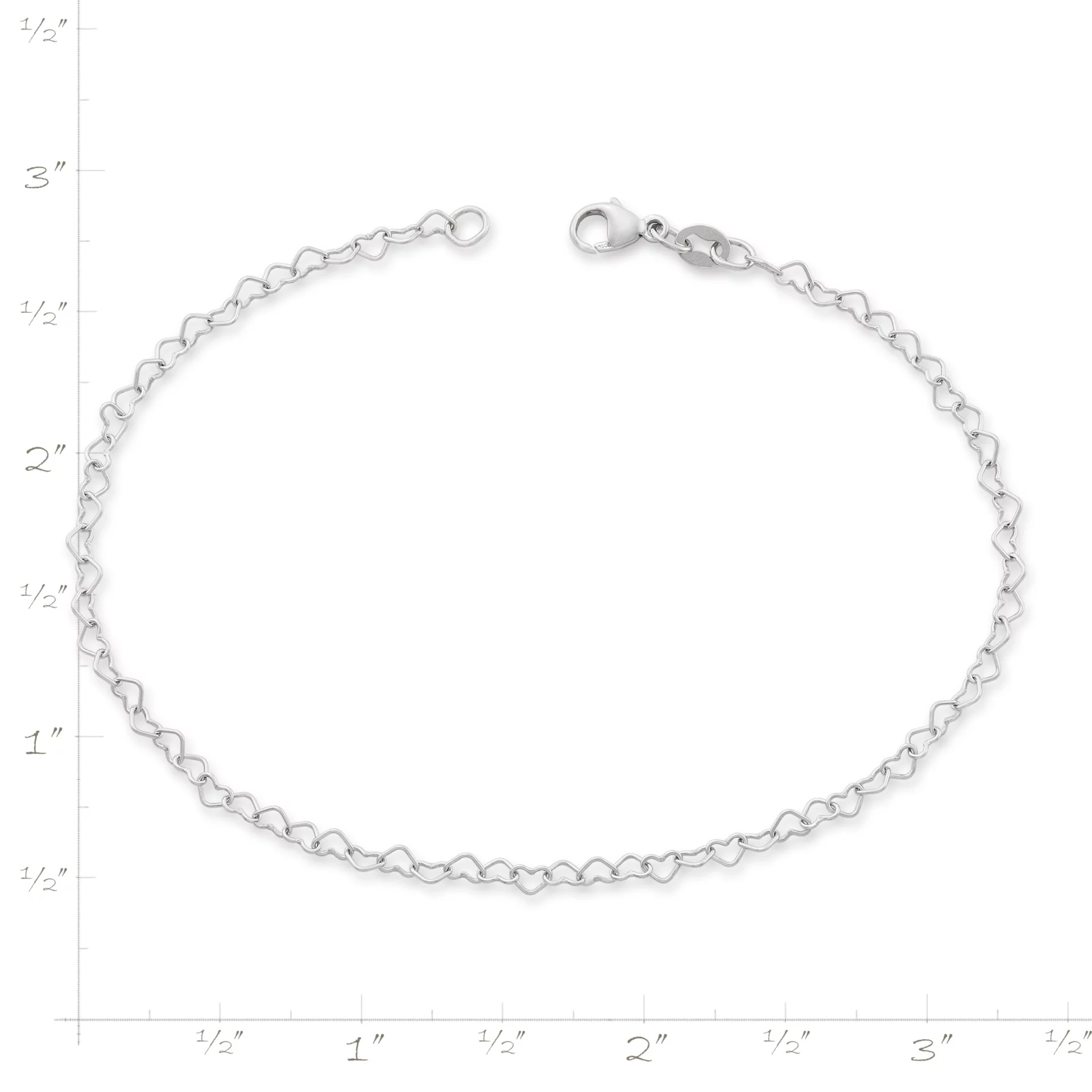 Delicate Connected Hearts Anklet - Image 5