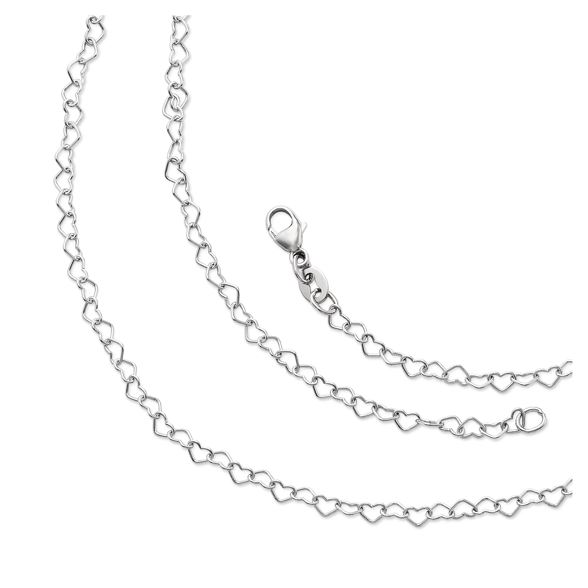 Delicate Connected Hearts Chain