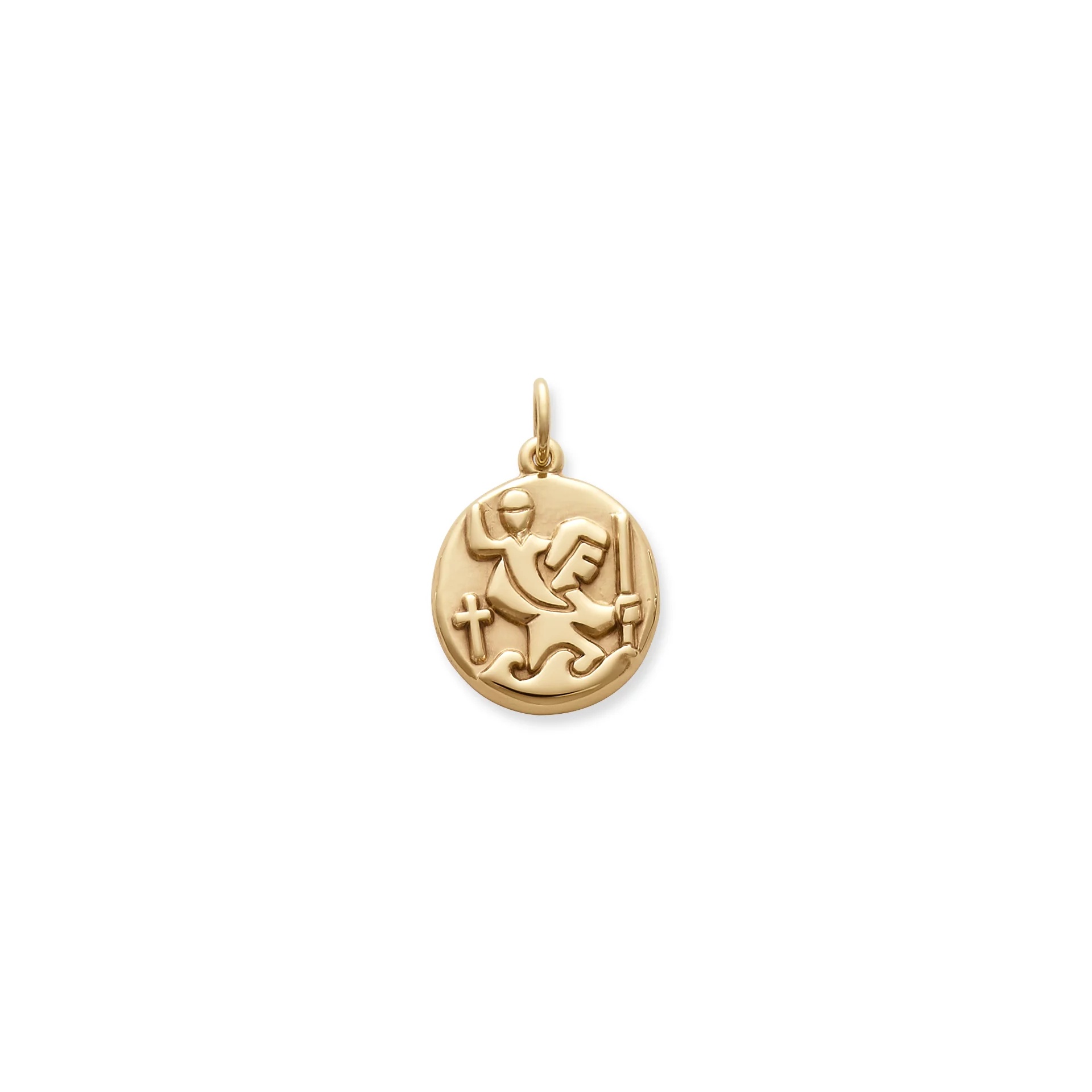Round St. Christopher Medal Charm