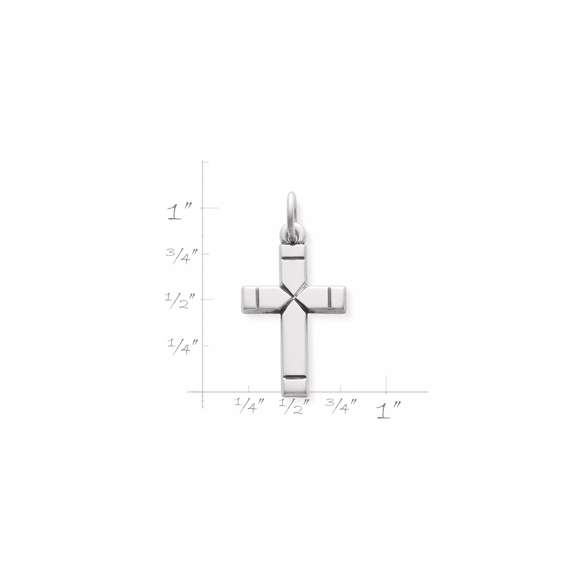 Small Plain Latin Cross Charm - Image 2