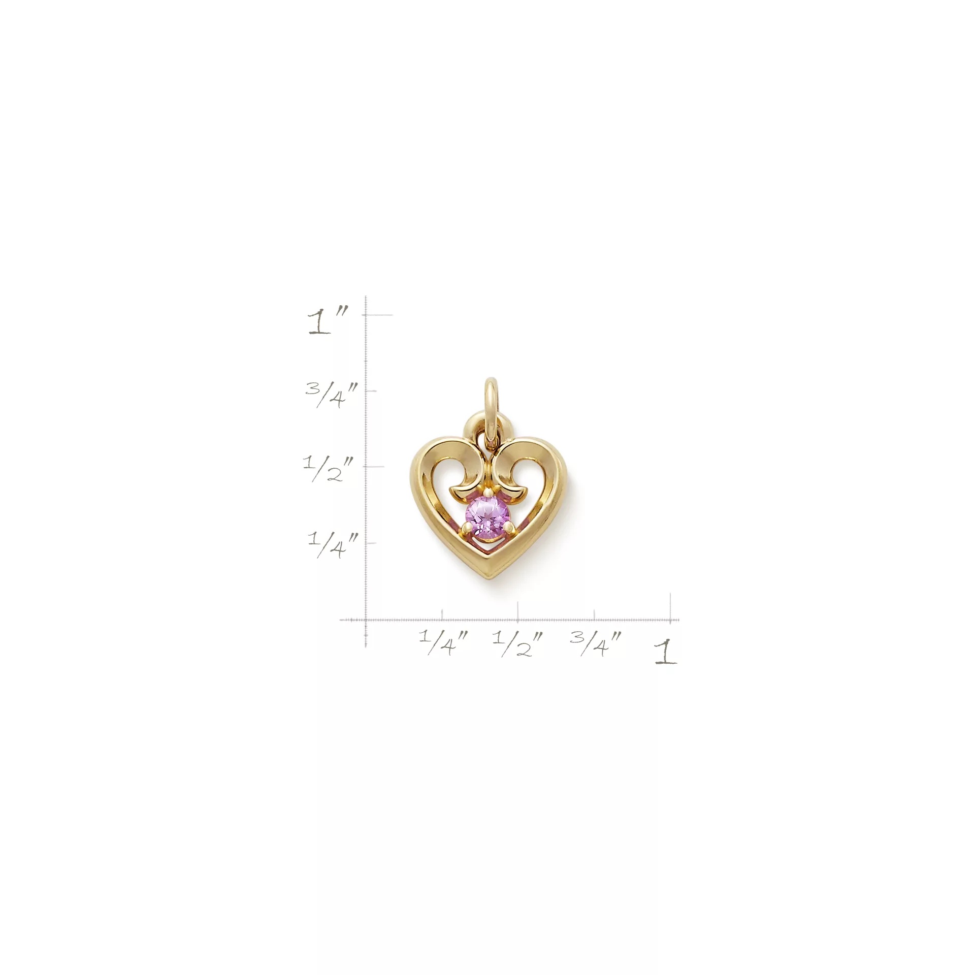 Avery Remembrance Heart Birthstone Charm - Image 2