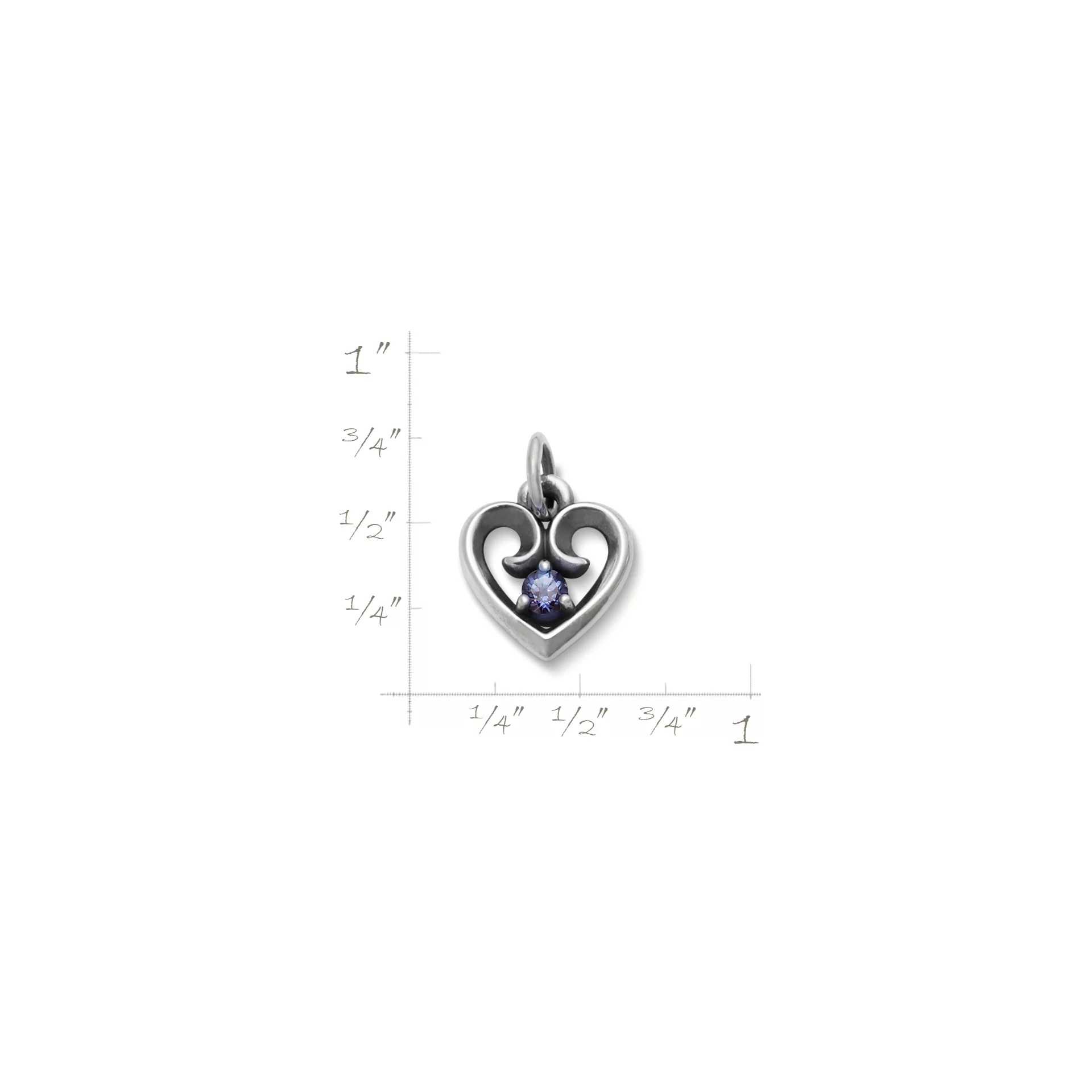 Avery Remembrance Heart Birthstone Charm - Image 2