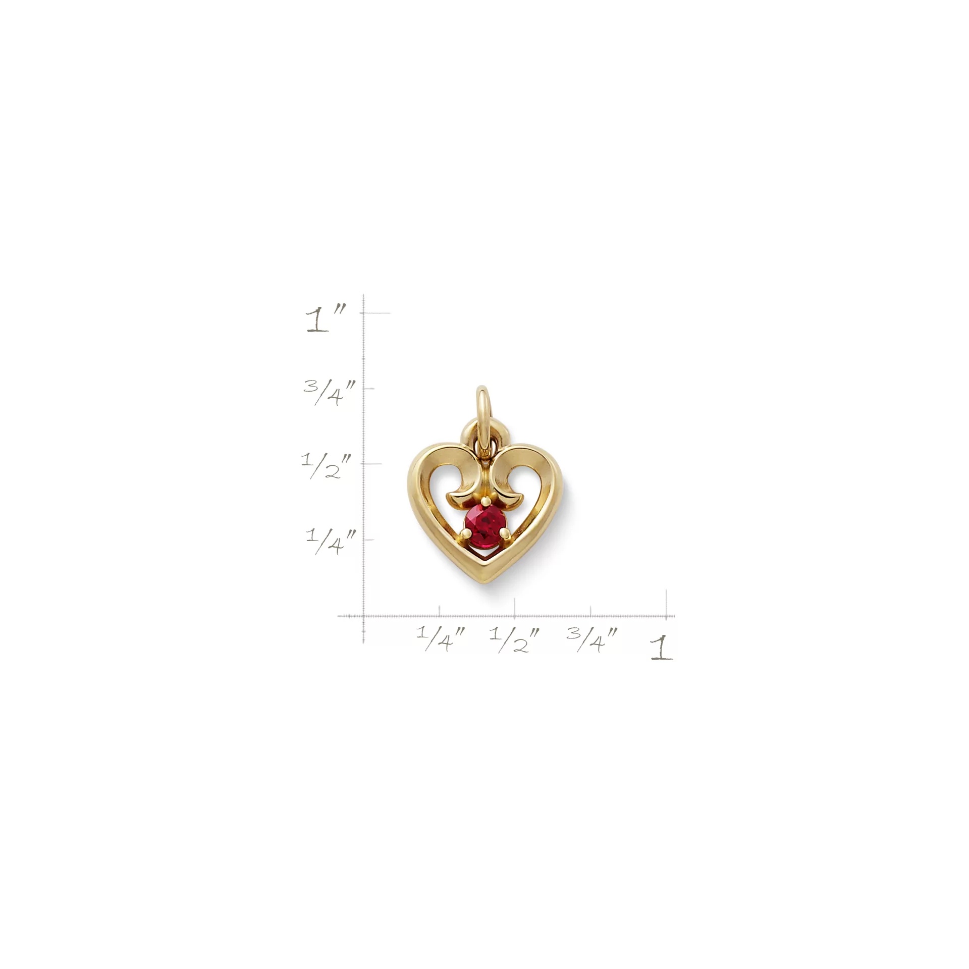 Avery Remembrance Heart Birthstone Charm - Image 2