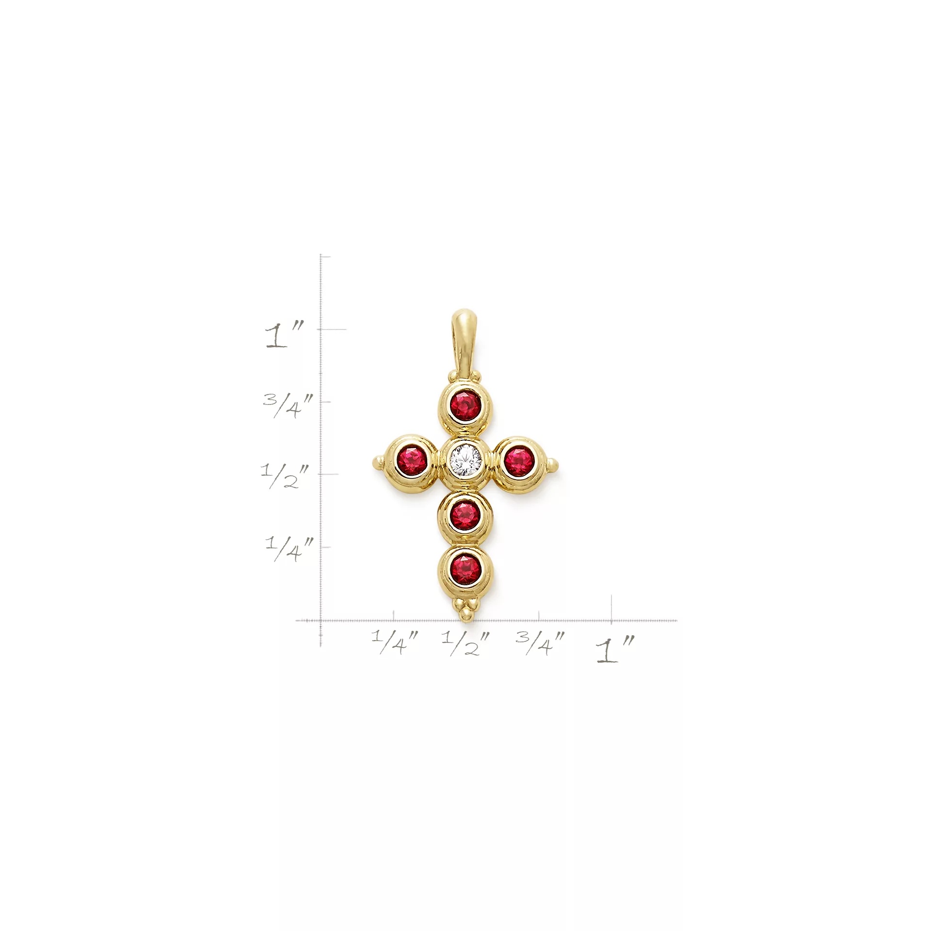 Antiquity Gemstone Cross Pendant - Image 3
