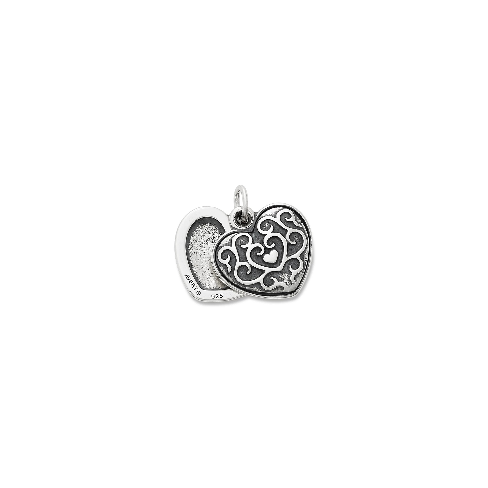 Ornate Heart Swivel Locket Charm