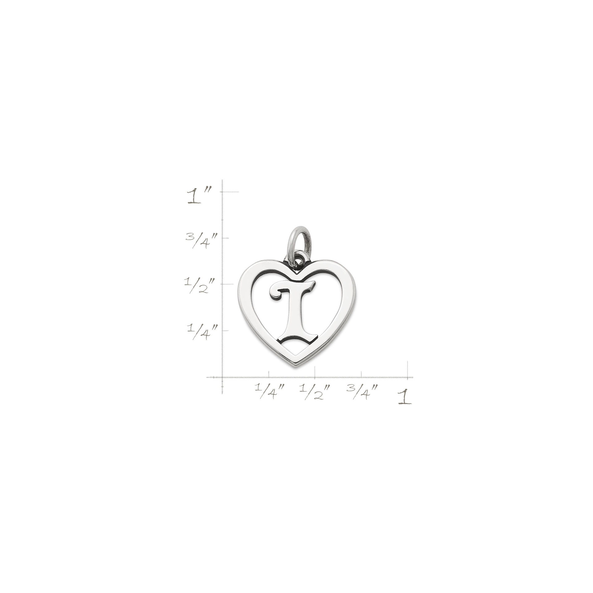 Heart Script Initial Charm - Image 3