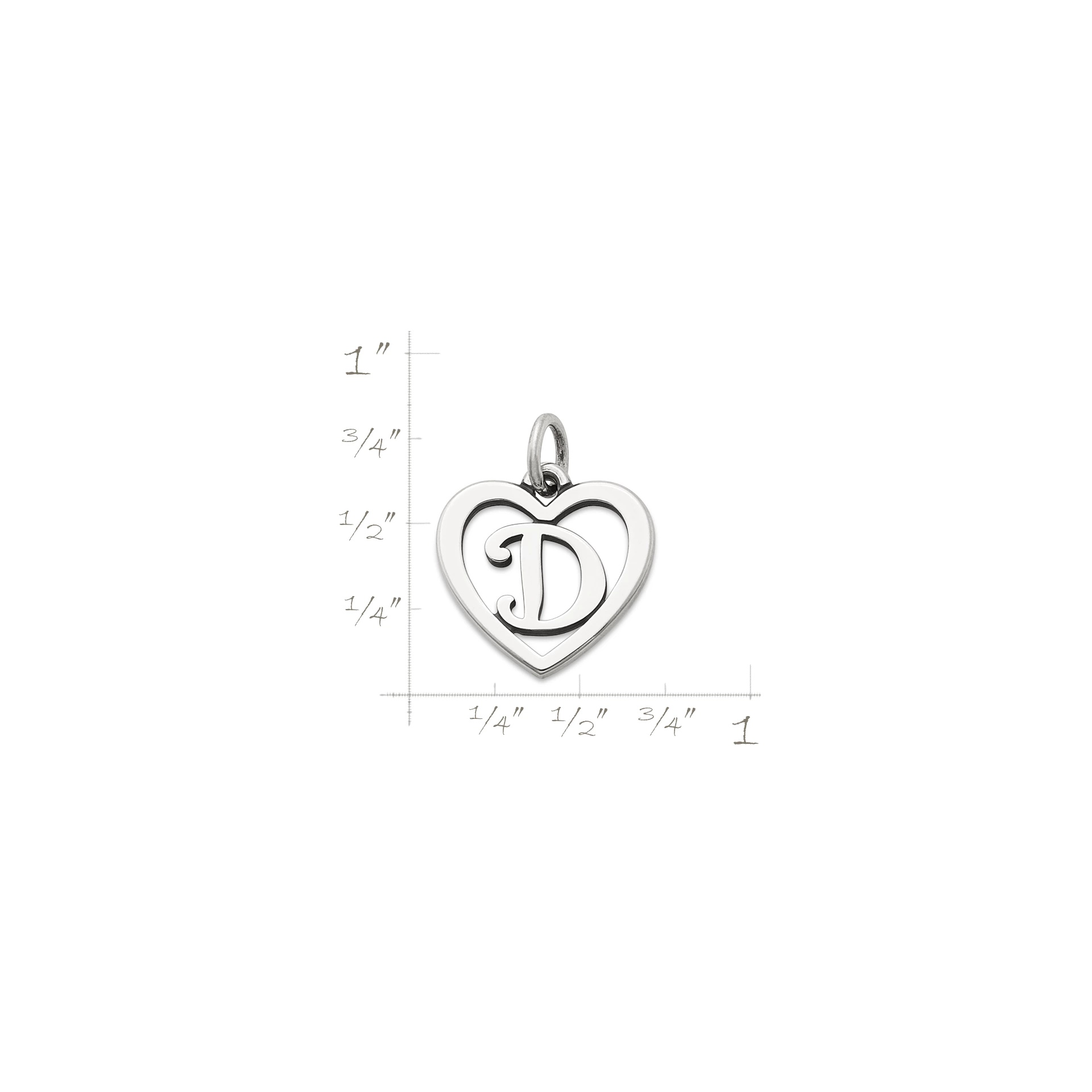 Heart Script Initial Charm - Image 3