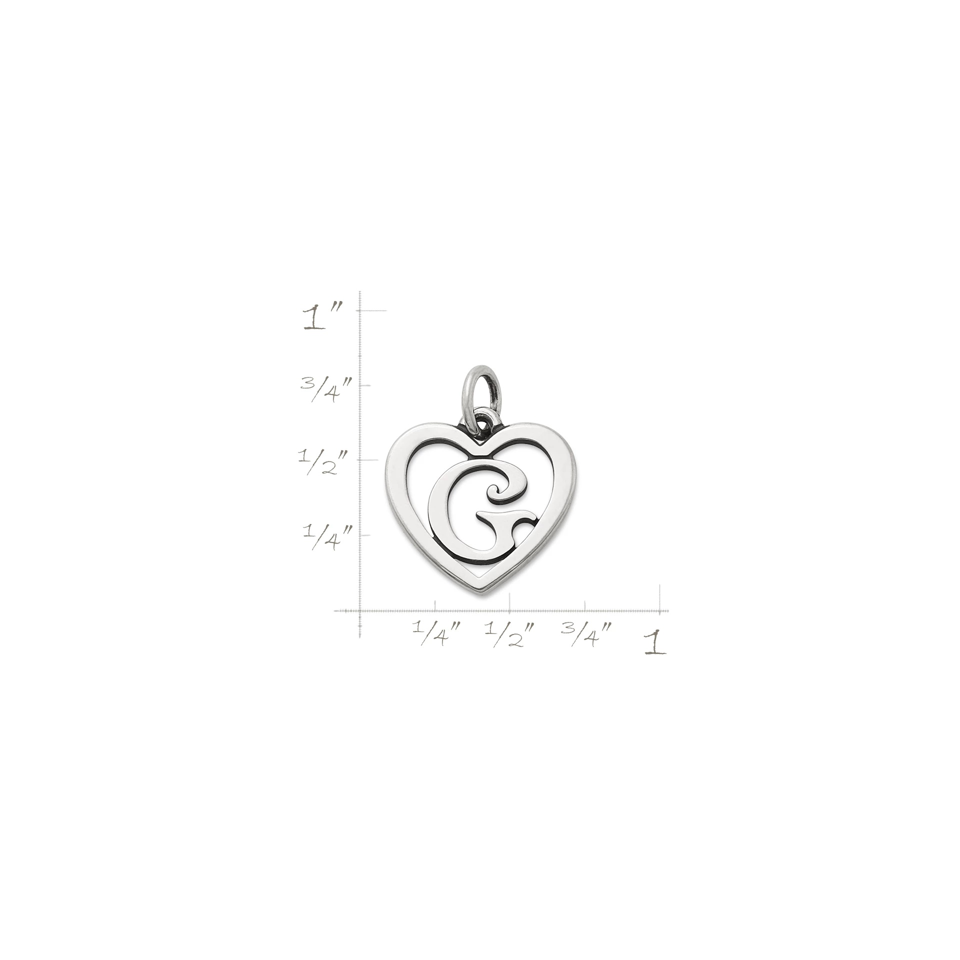 Heart Script Initial Charm - Image 3