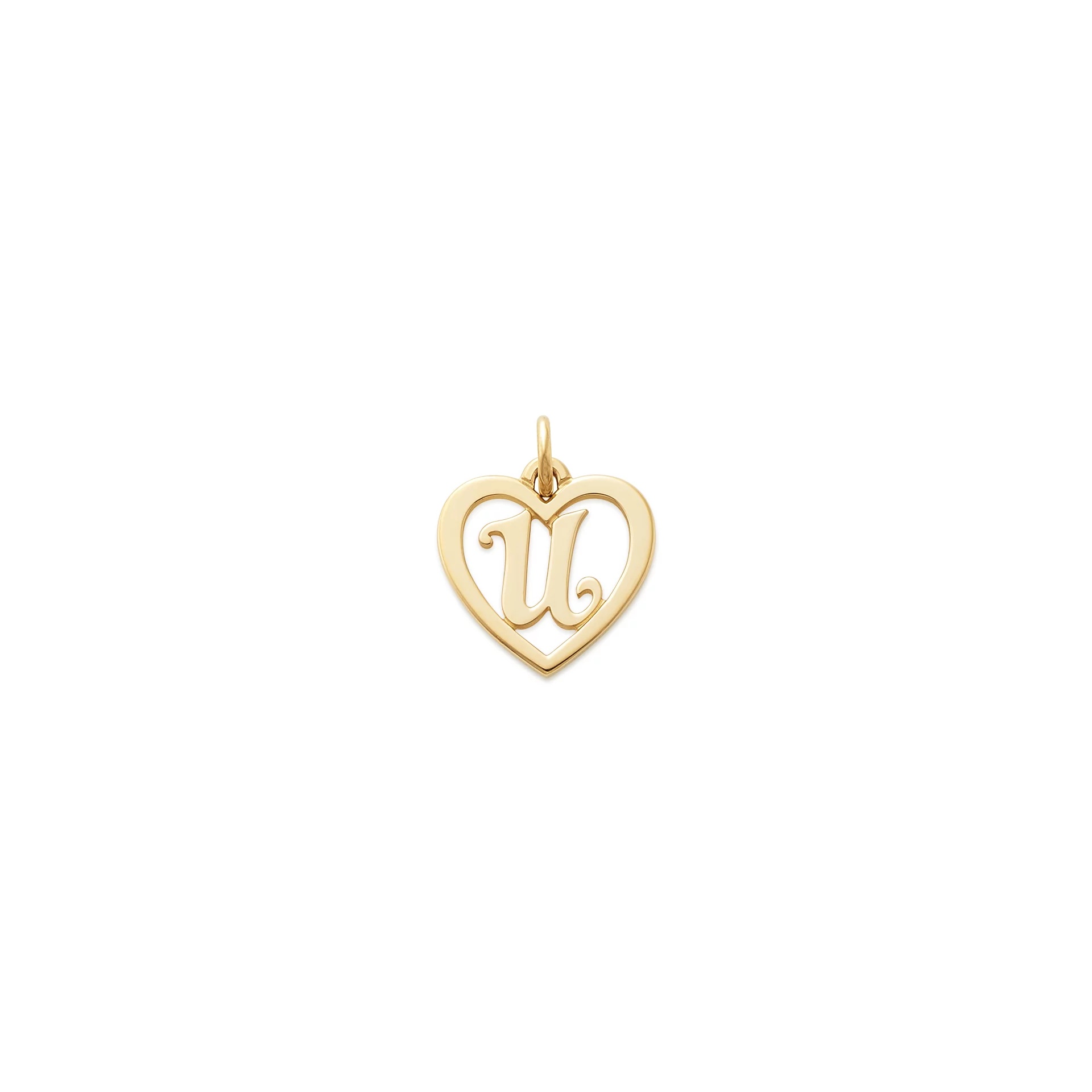 Heart Script Initial Charm