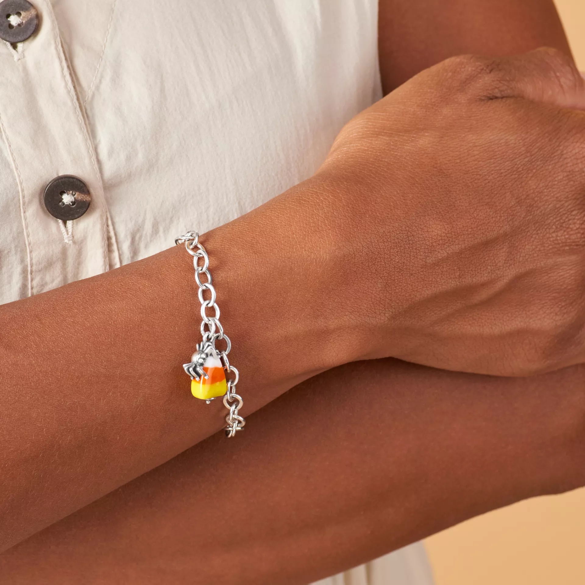 Sweet and Spooky Halloween Art Glass Charm - Image 4