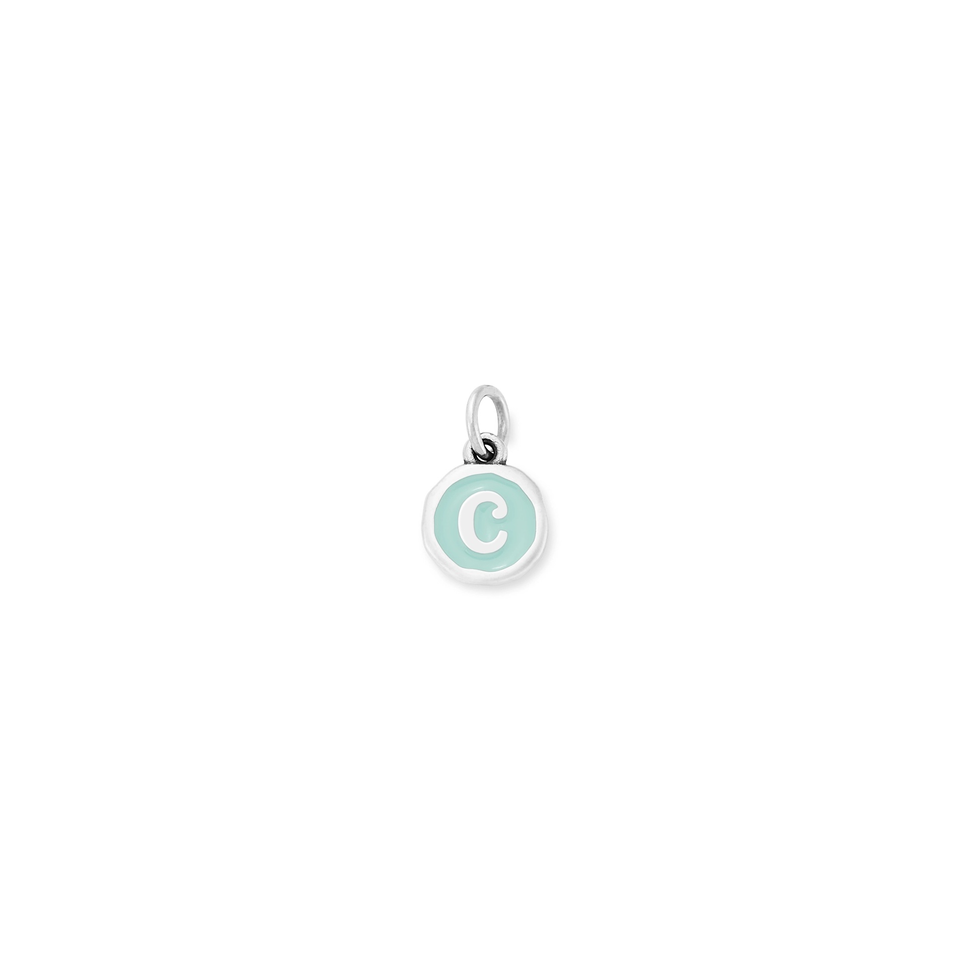 Enamel Initial Disc Charm