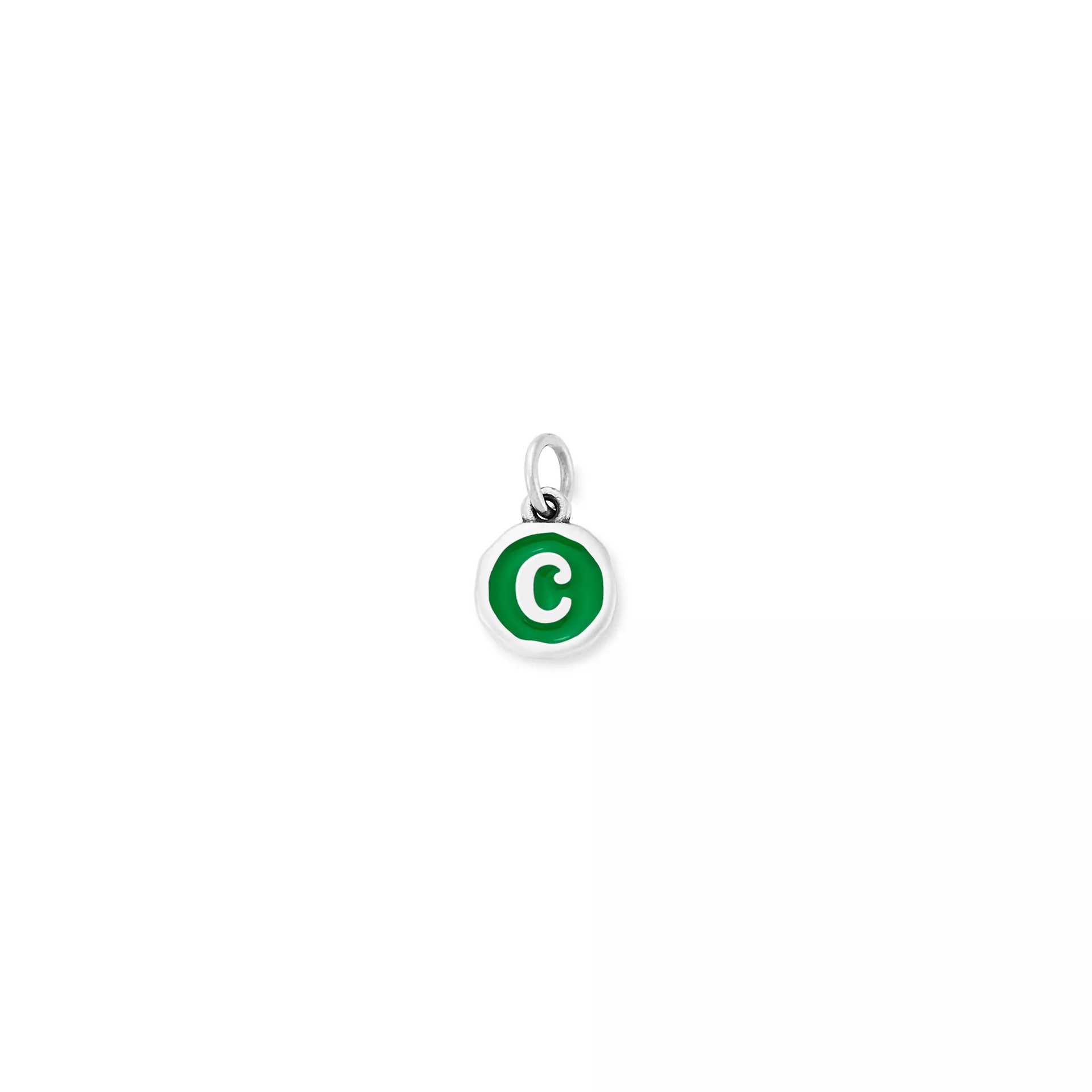 Enamel Initial Disc Charm
