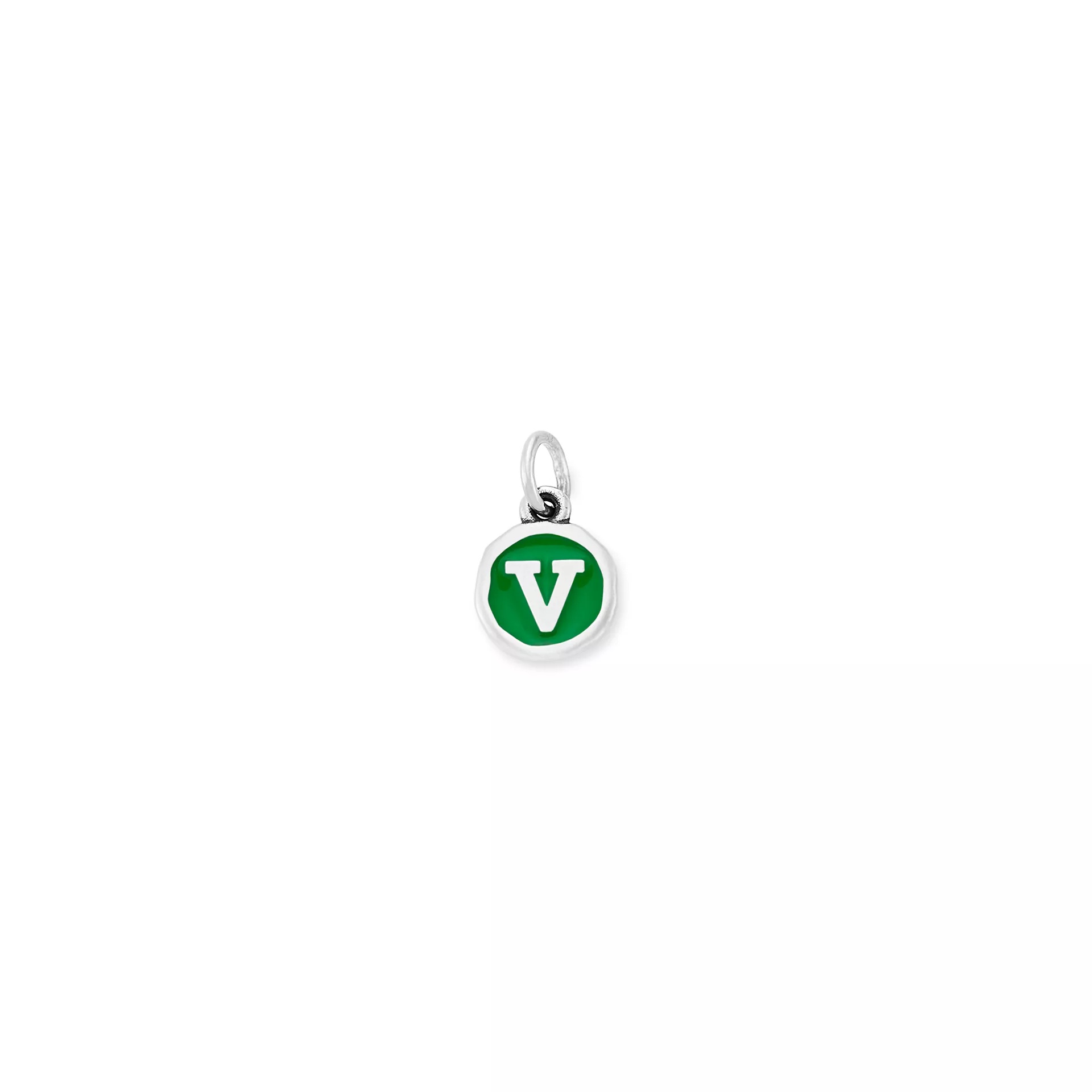 Enamel Initial Disc Charm