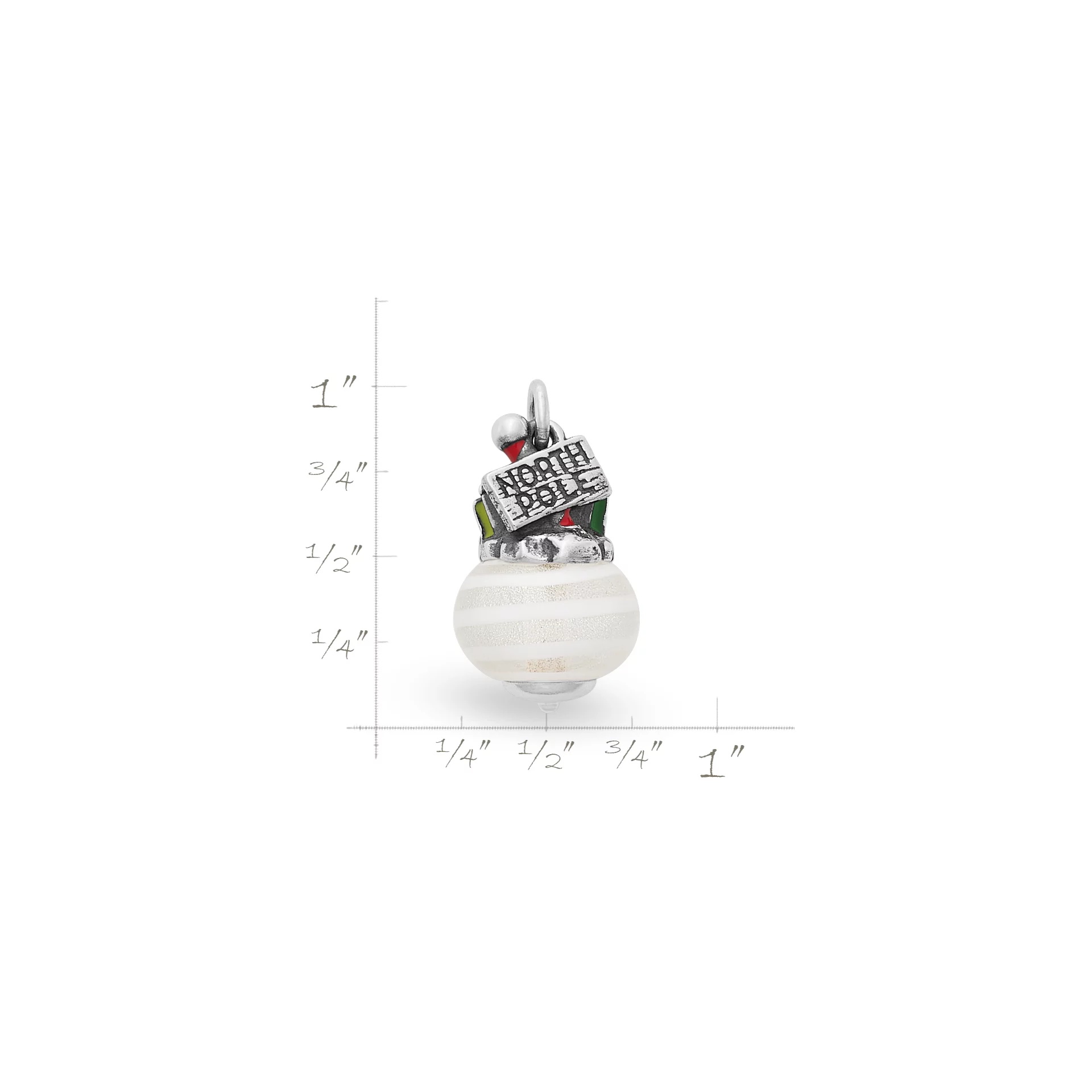 Enamel North Pole Art Glass Charm - Image 6