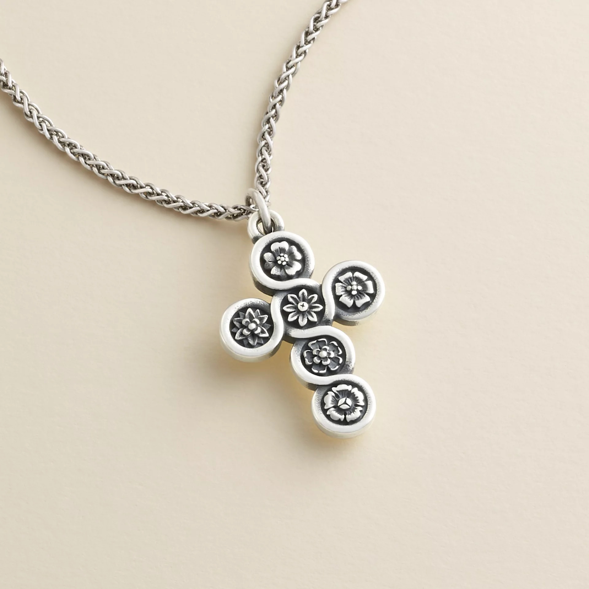 Flowering Cross Pendant - Image 2
