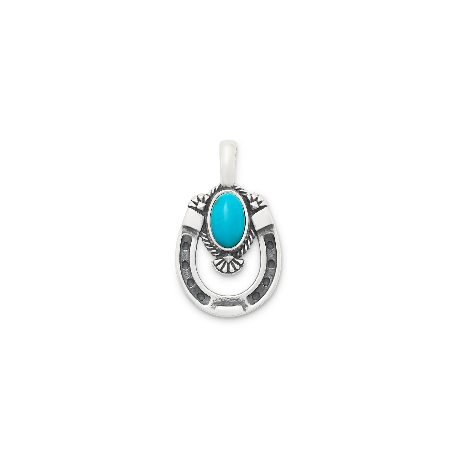 Western Horseshoe Gemstone Pendant