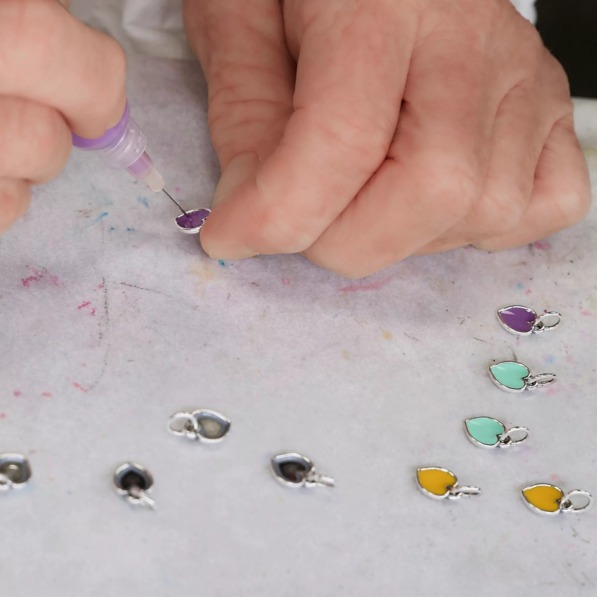 Enamel Connected Hearts Charm - Image 6