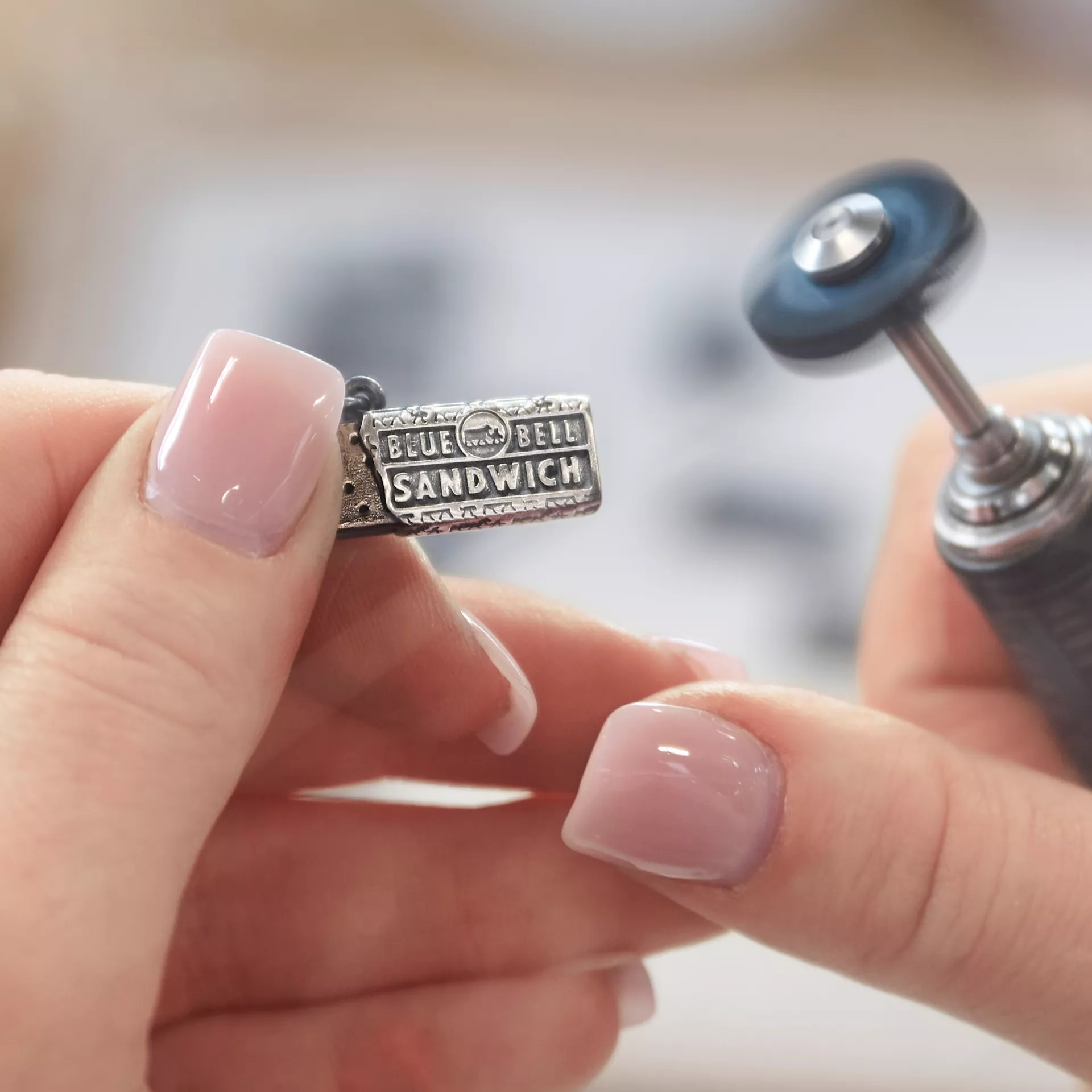 Enamel Blue Bell Ice Cream Sandwich Charm - Image 6
