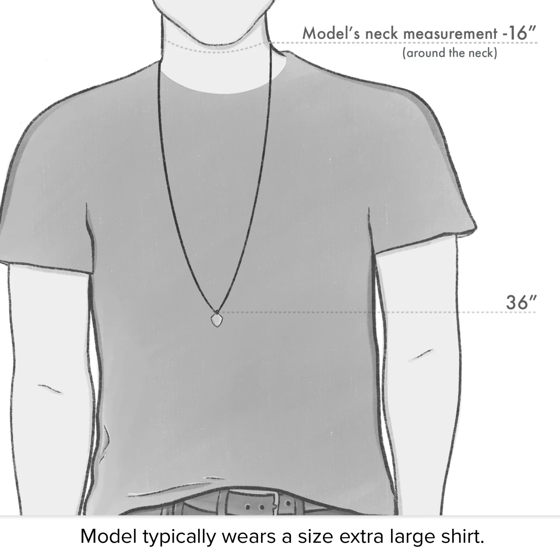 Leather Cross Shield Necklace - Image 4