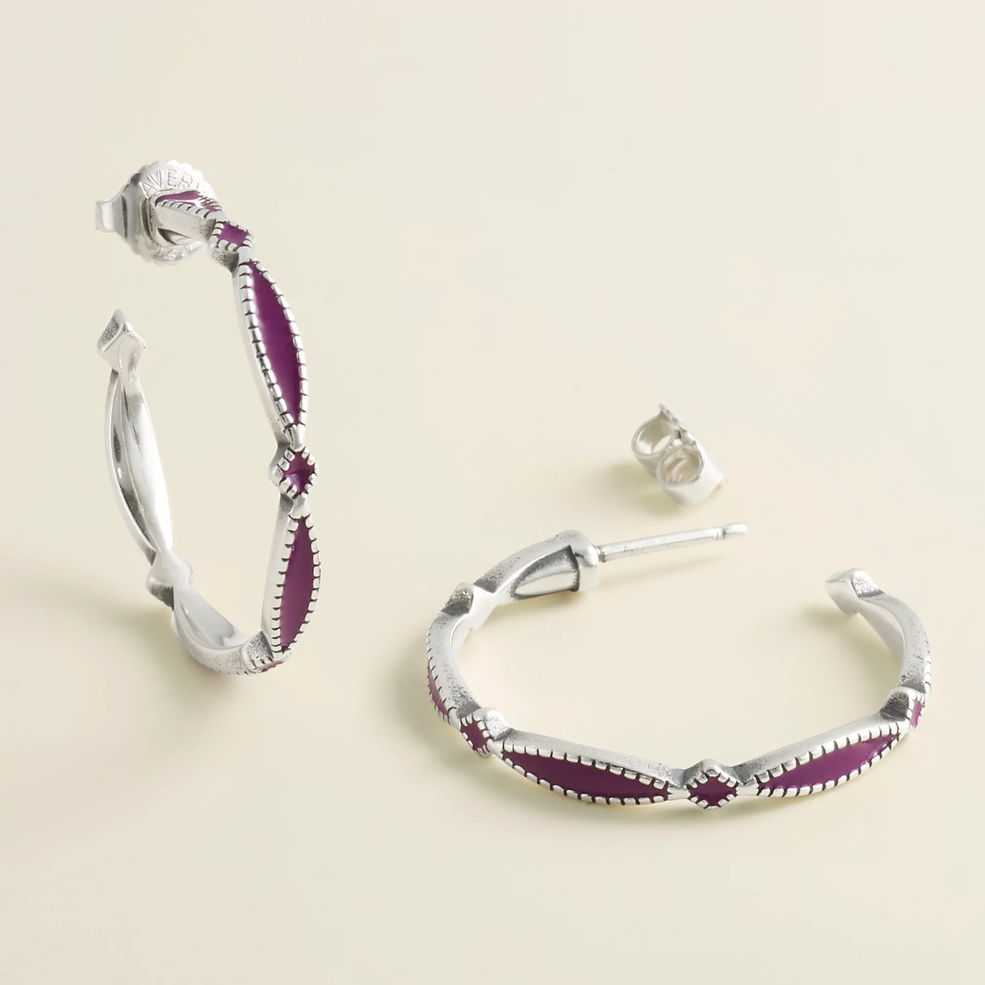 Enamel Cordoba Hoops - Image 2