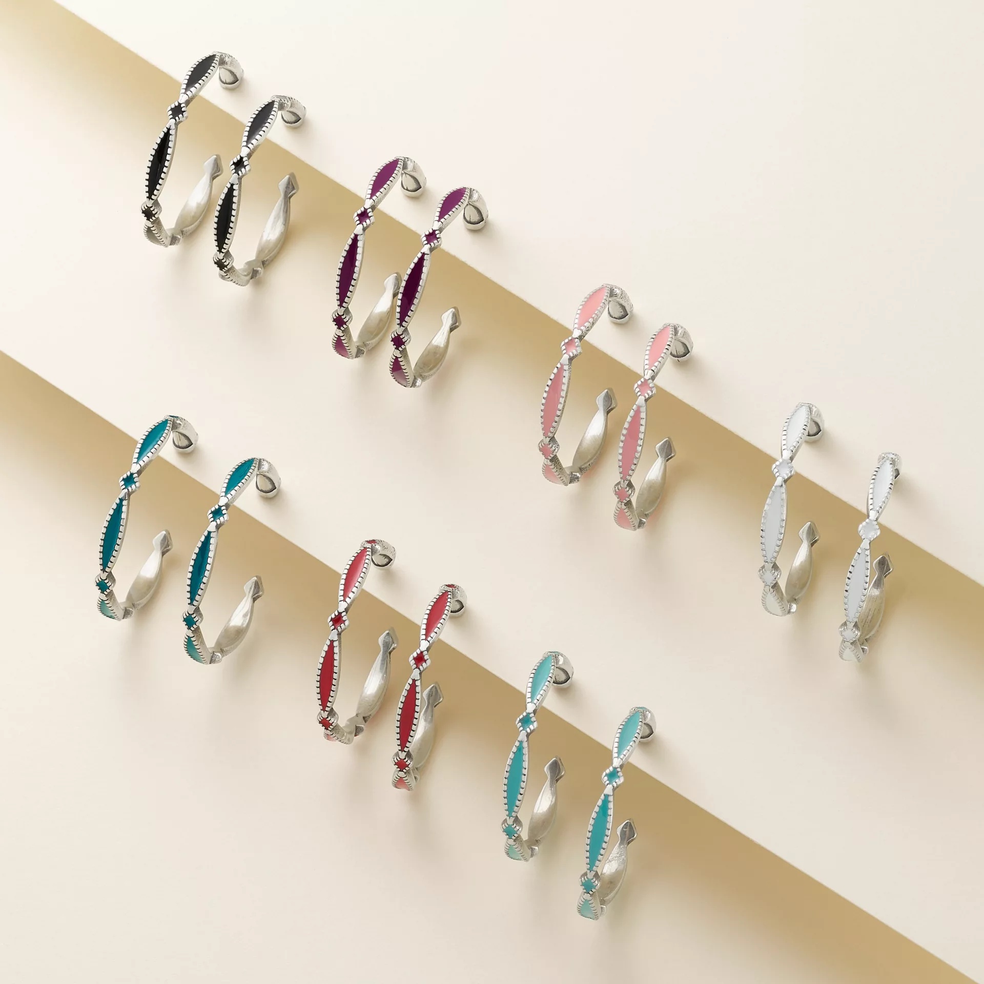 Enamel Cordoba Hoops - Image 3