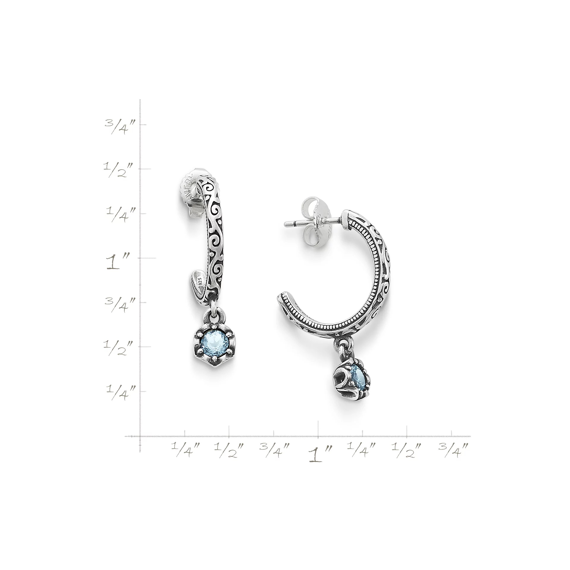 Cherished Birthstone Hoop Dangle EarShop All Rings - Image 5