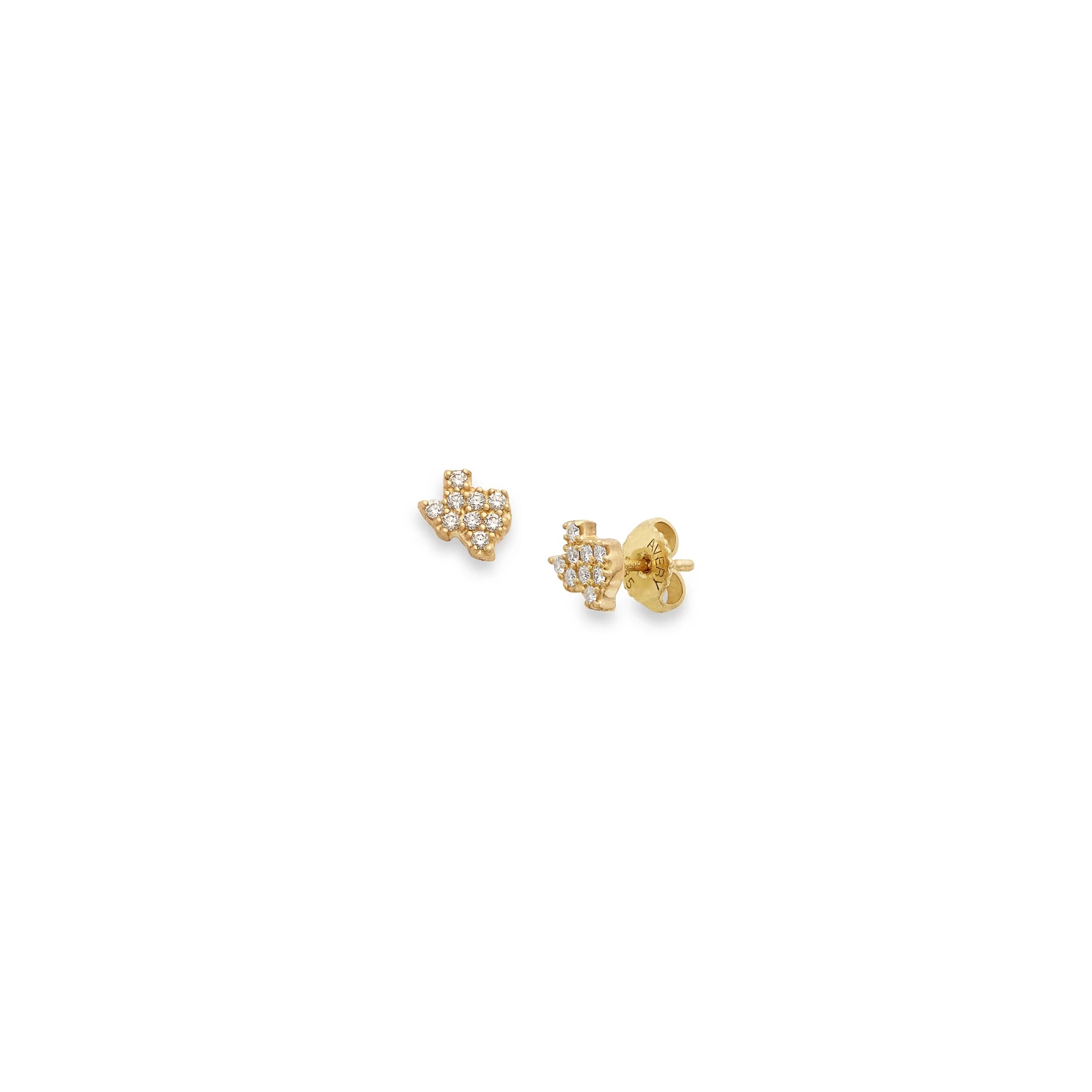 Delicate Pave Diamond Texas Studs - Image 3