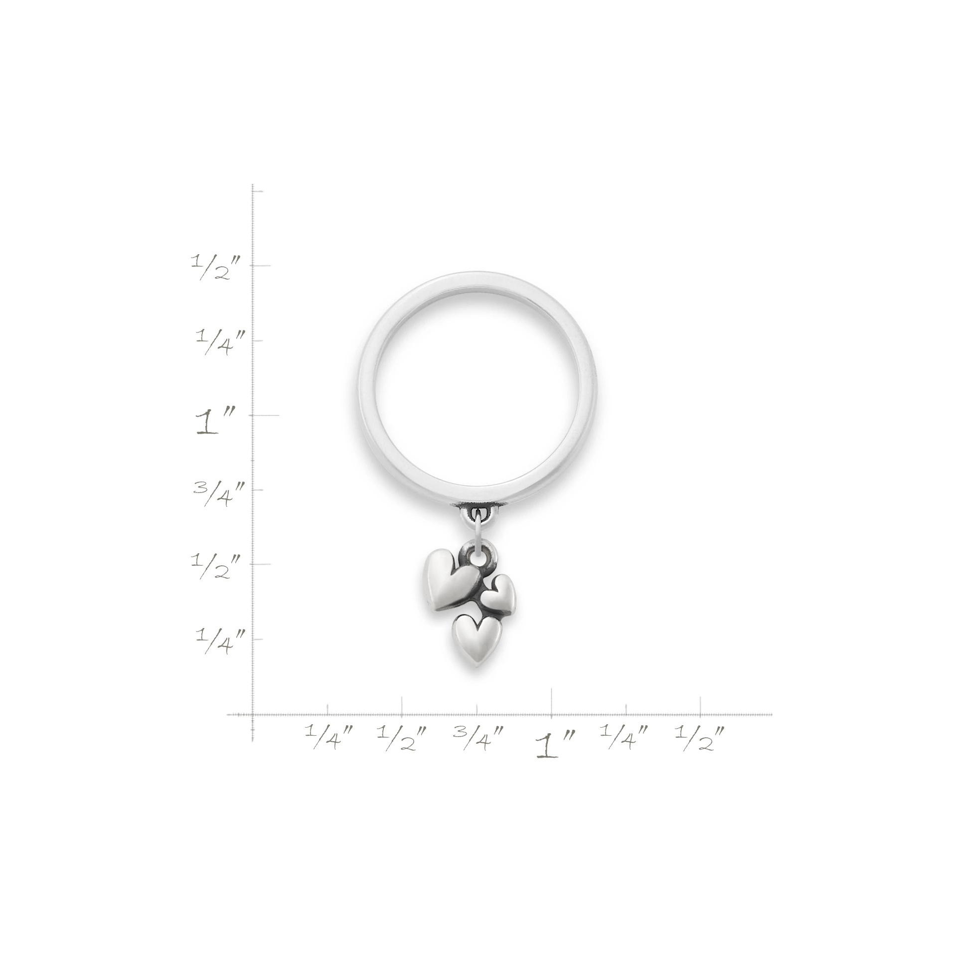 Gathered Hearts Charm Dangle Ring - Image 2