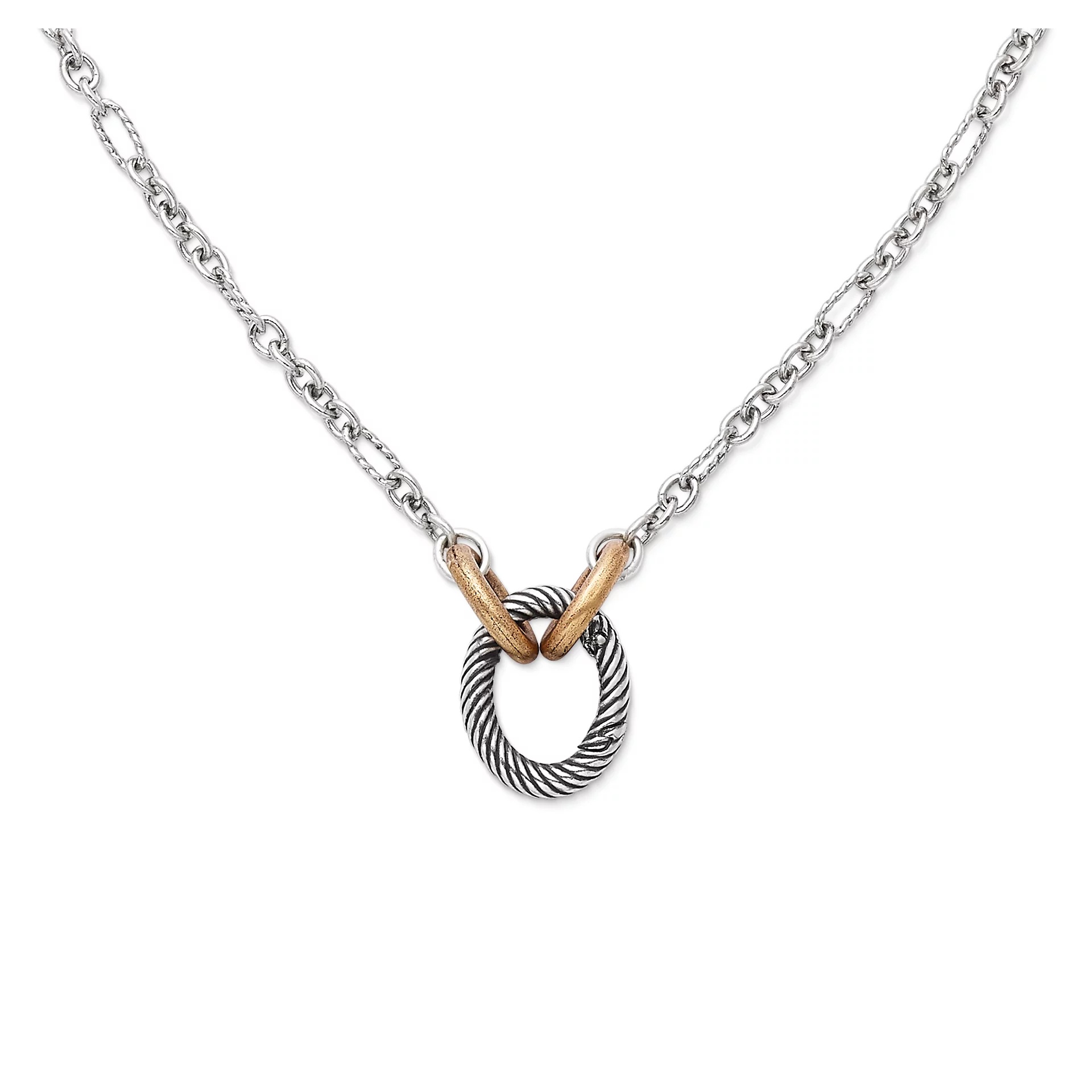 Oval Twist Changeable Charm Necklace