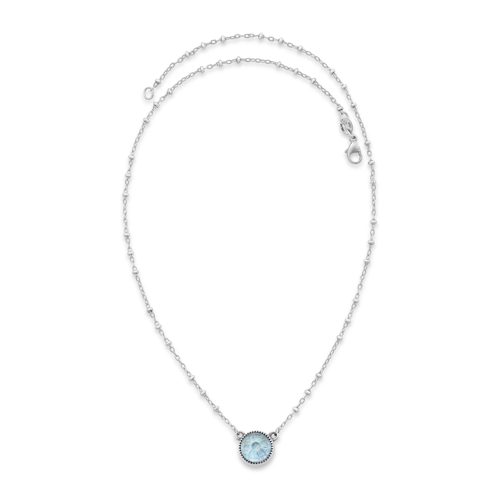 Sculpted Daisy Layered Gemstone Necklace - Image 2