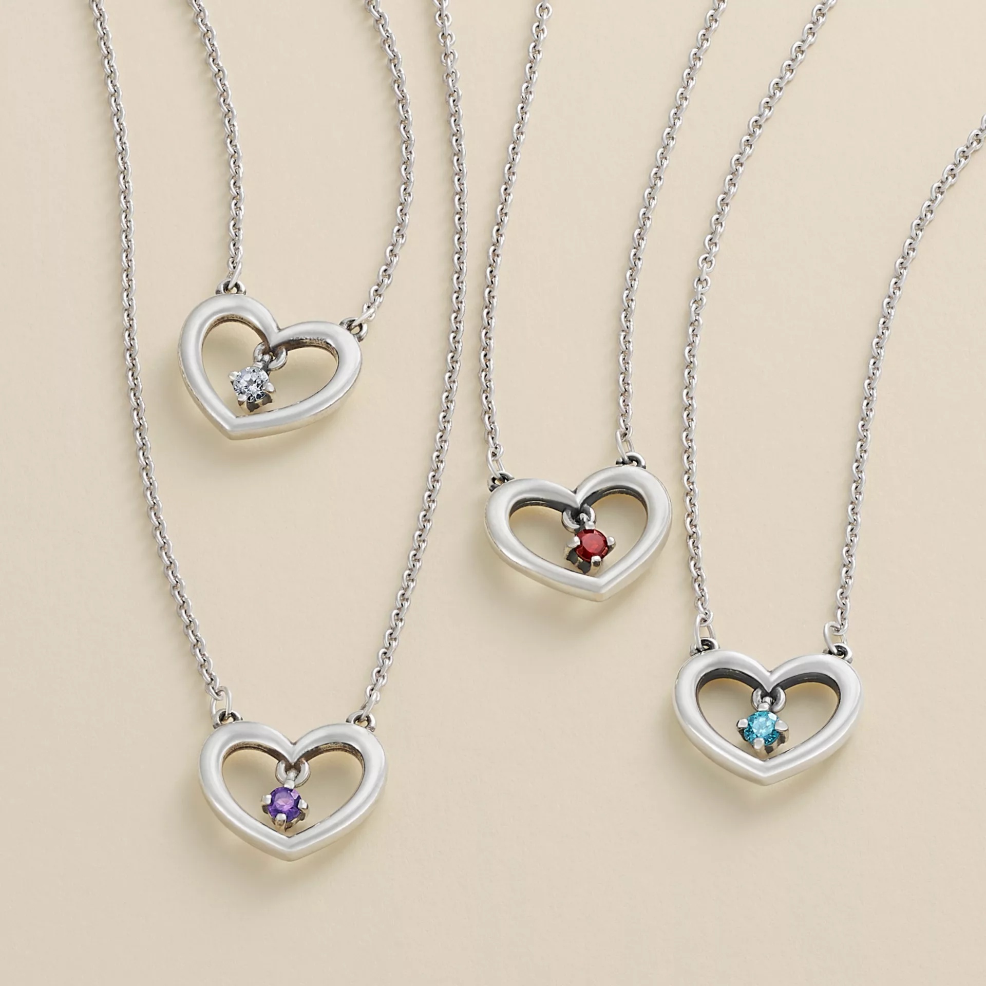 Dancing Gemstone Heart Necklace - Image 4