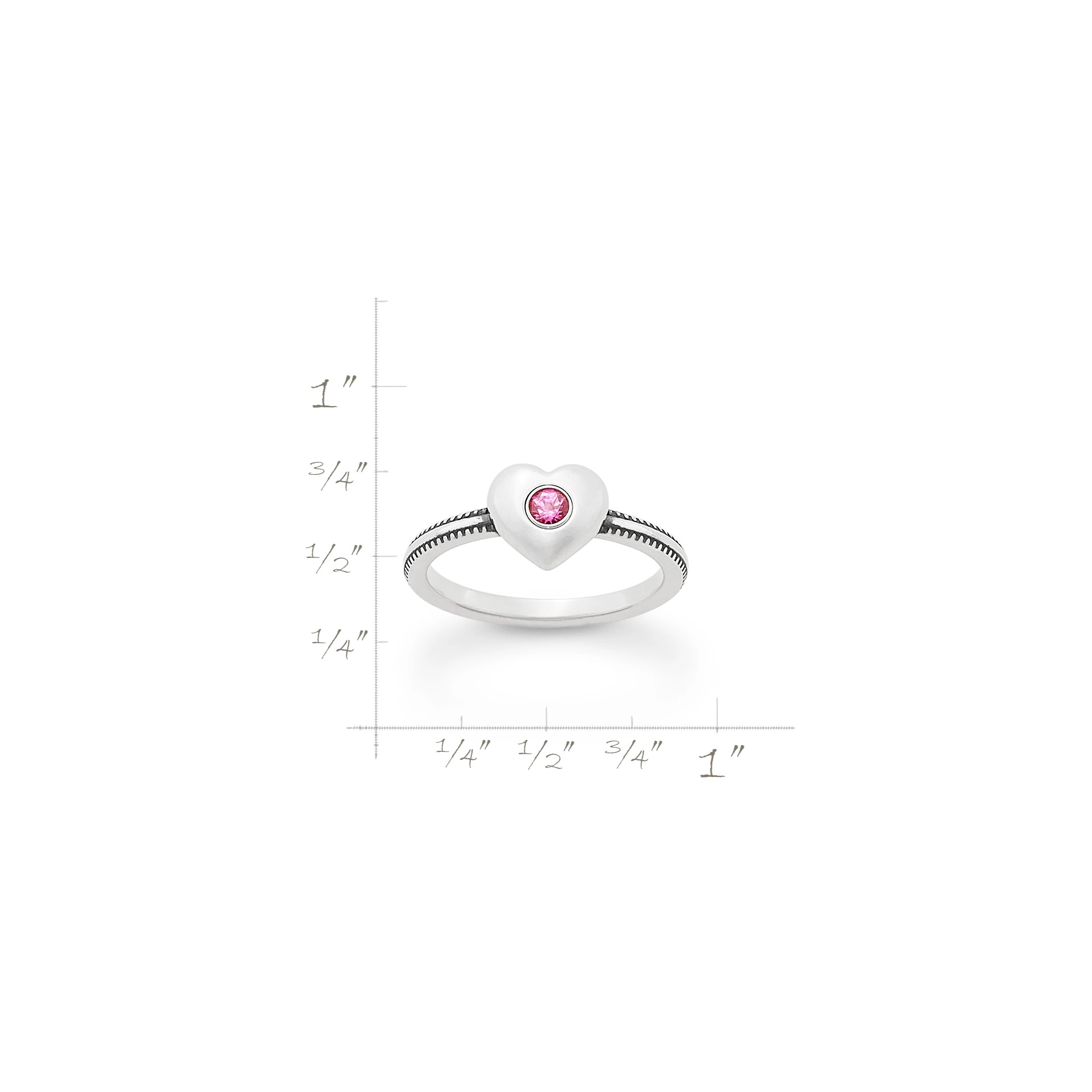 Keepsake Heart Birthstone Ring - Image 4