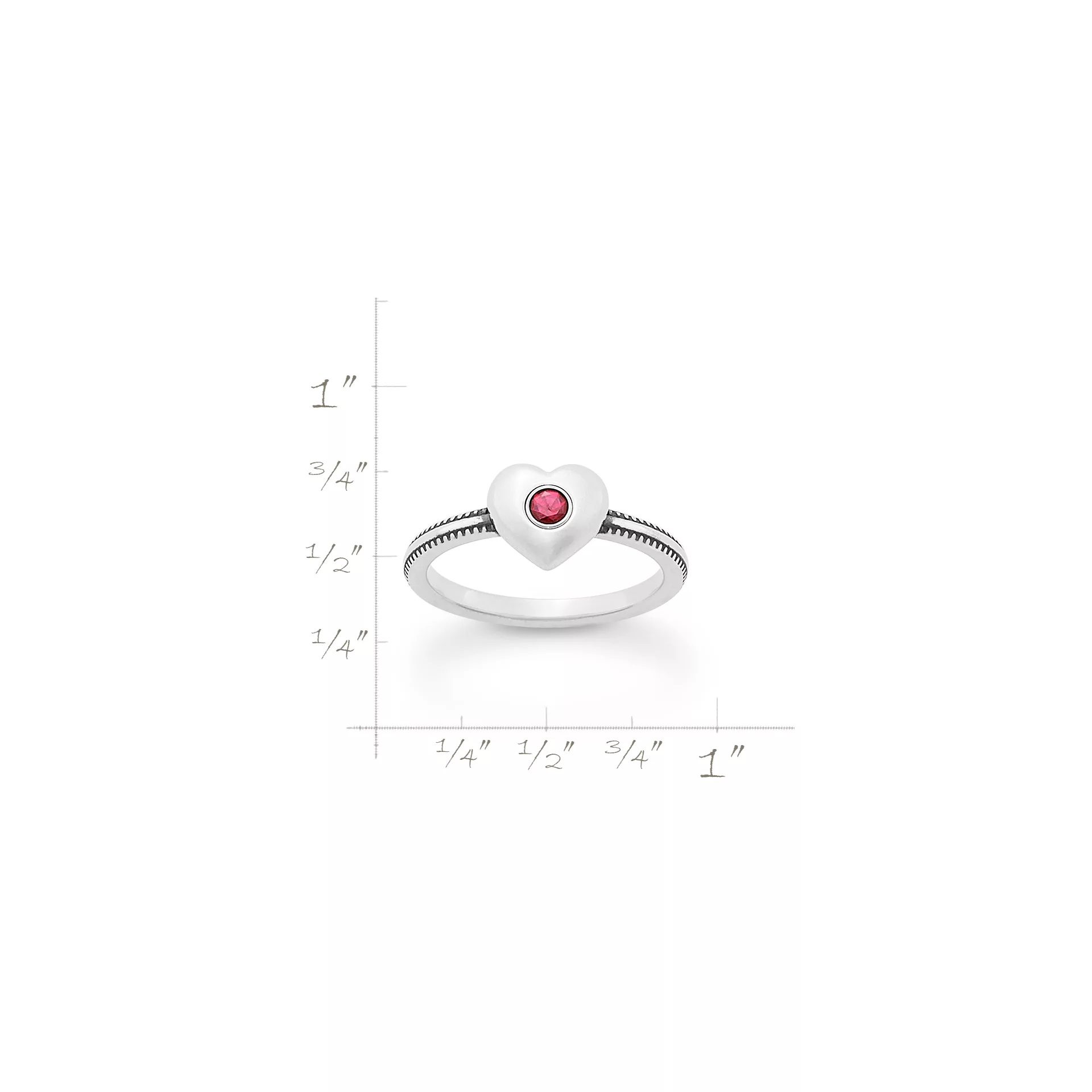 Keepsake Heart Birthstone Ring - Image 4