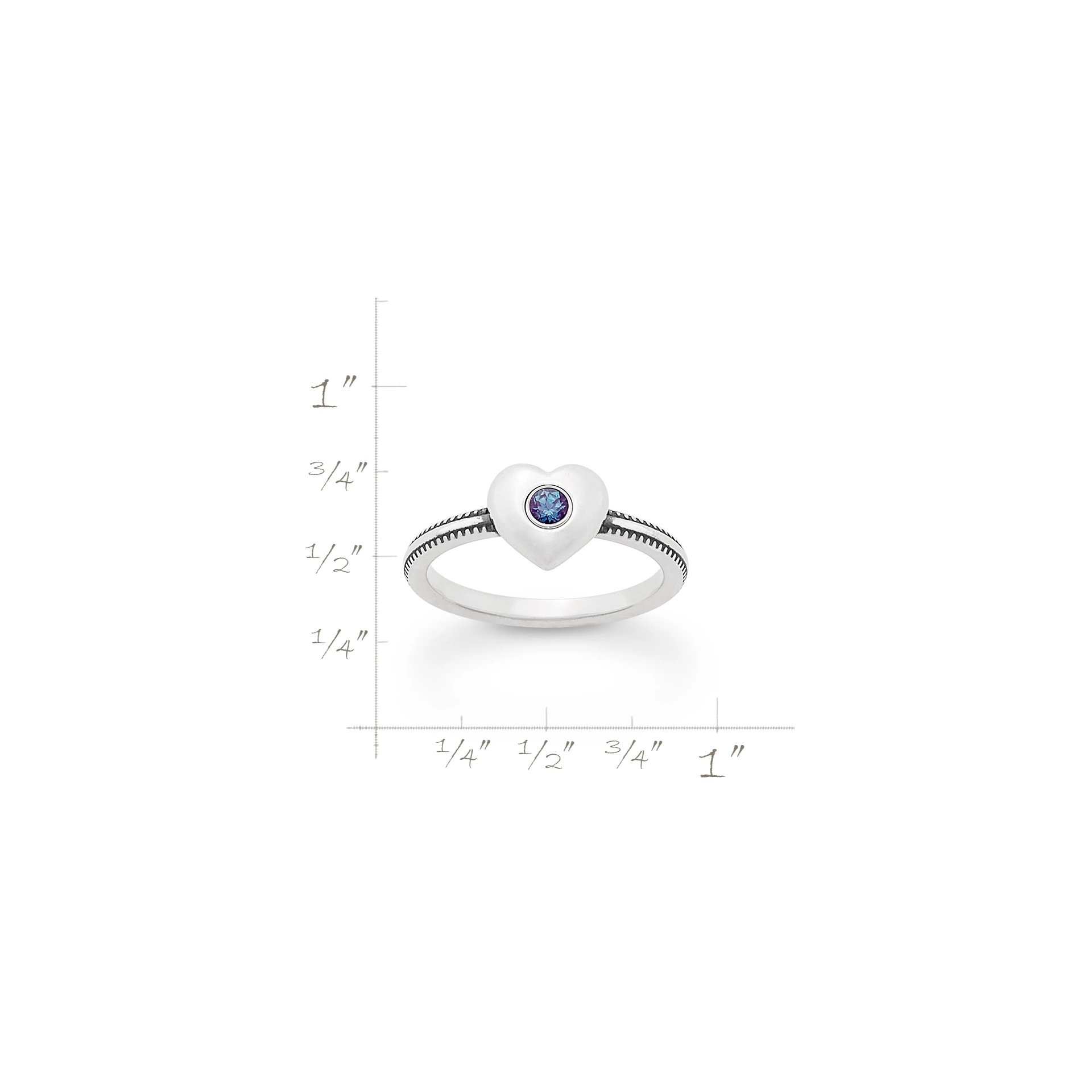 Keepsake Heart Birthstone Ring - Image 4