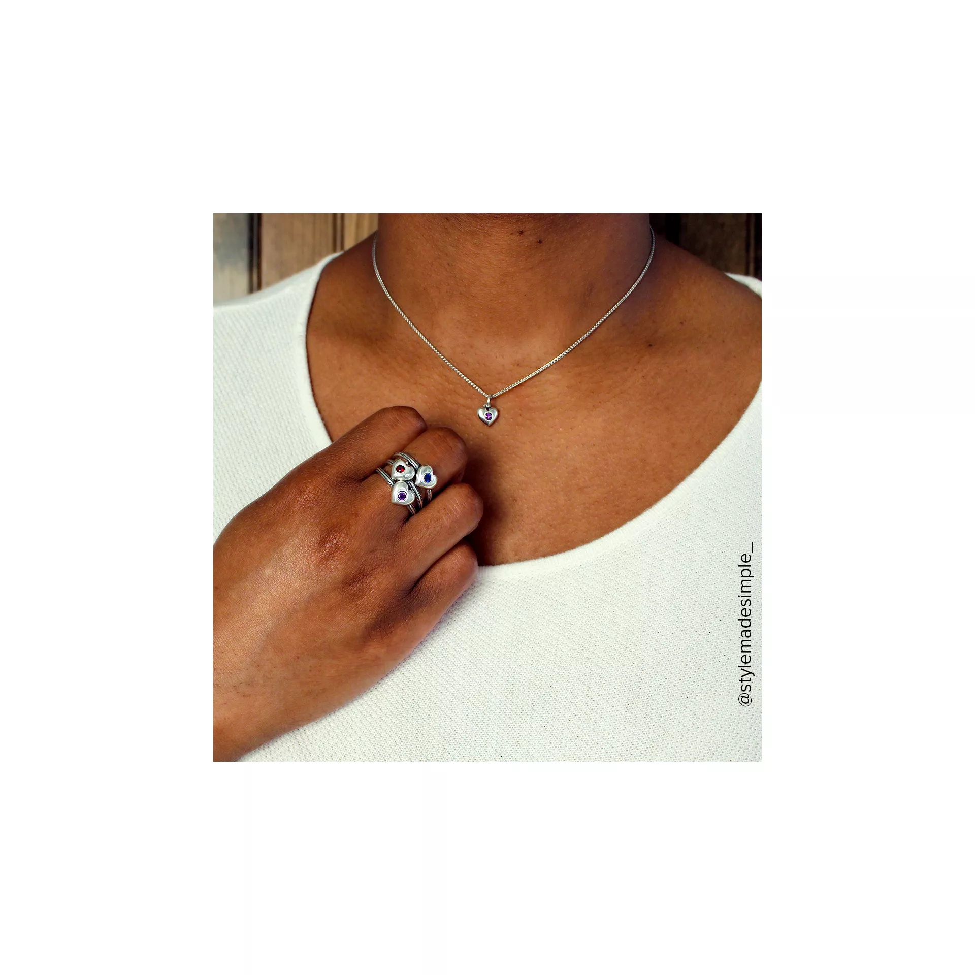 Keepsake Heart Birthstone Ring - Image 3